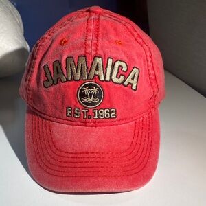 Jamaica Established 1962 Red Baseball Cap Hat Men’s Adjustable OSFA